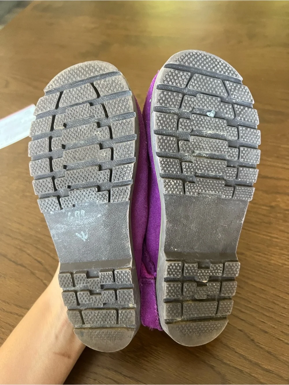 Girls Hartstrings Purple Suede Flower Strap Clogs size 1